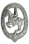 German Equestrian Badge in Silver