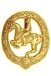 German Equestrian Badge in Gold