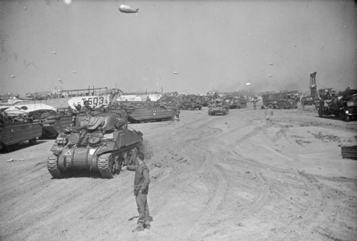 Allied Tanks and Equipment Pour into Normandy
